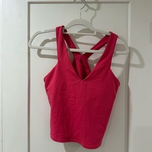 NWOT Alo Yoga Airbrush Real Bra Tank pink summer crush color